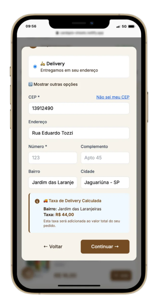 Cardápio Starter